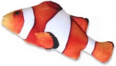 Игрушка Рыбка Клоун для кота плюшевая 3D 20 см